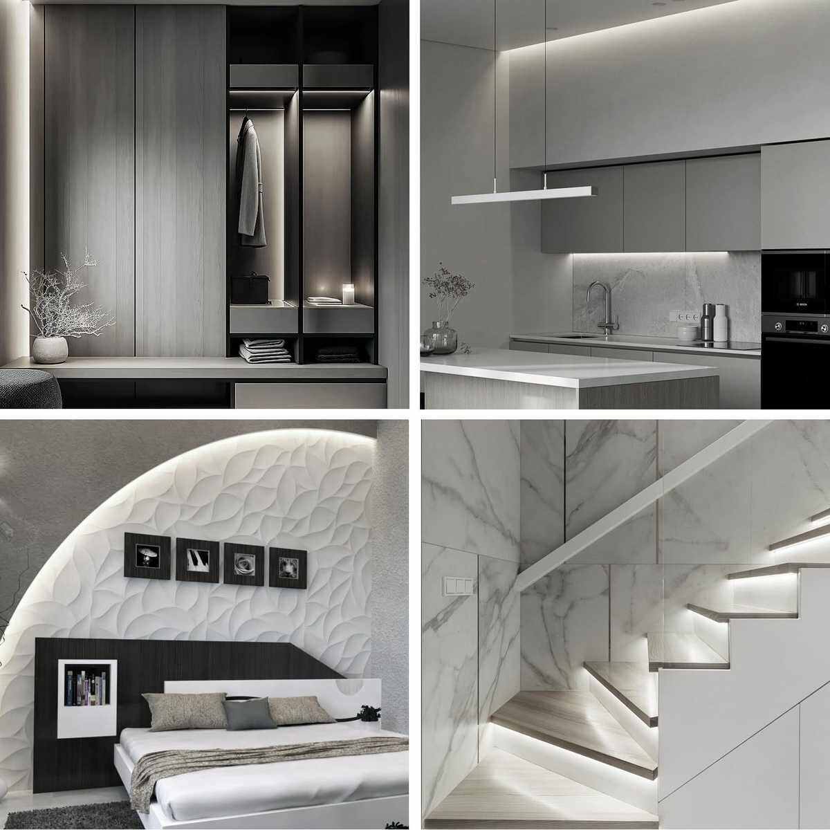 24V单色COB灯带套装DIY高亮自粘吸顶家装室内线条灯客厅专用氛围 - 图0