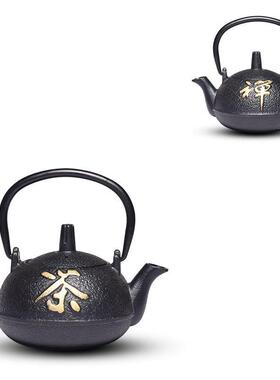 酒店博古架软装中式铸铁壶茶室茶柜样板房装饰摆饰茶壶覆古礼品壶