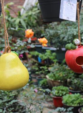 观入户花园院庭树脂创意鸟窝装饰户饰外别墅阳台园艺景树1016上装