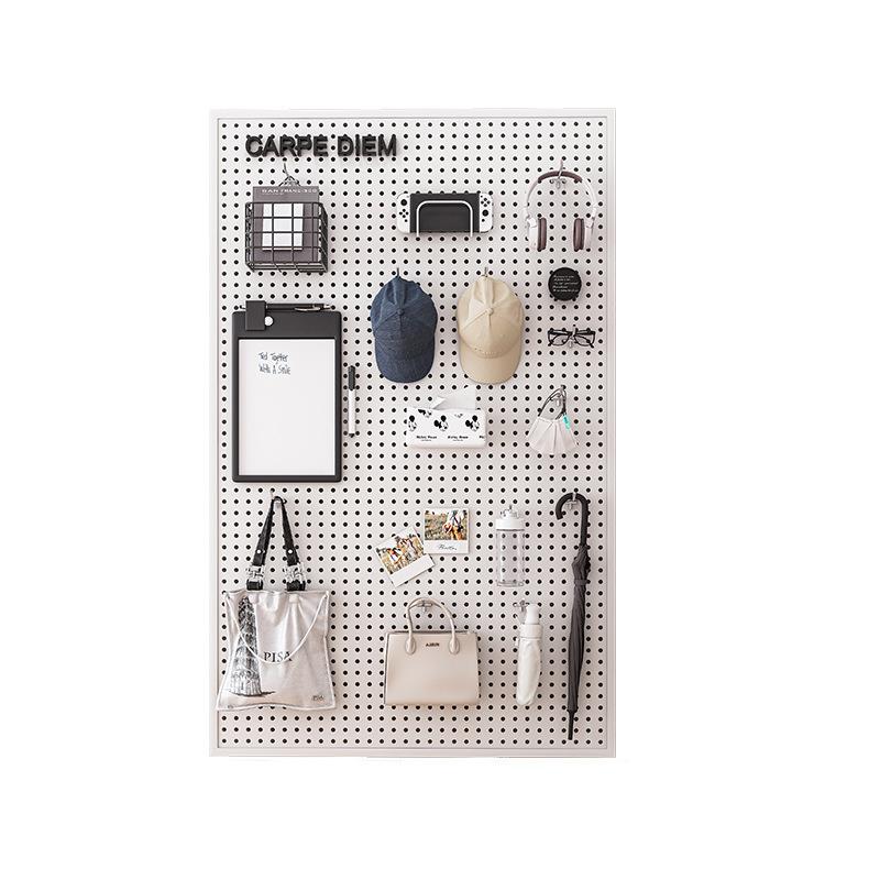 Hole board wall storage rack dormitory display rack hanging board study desk organize storage partition rack modern simple