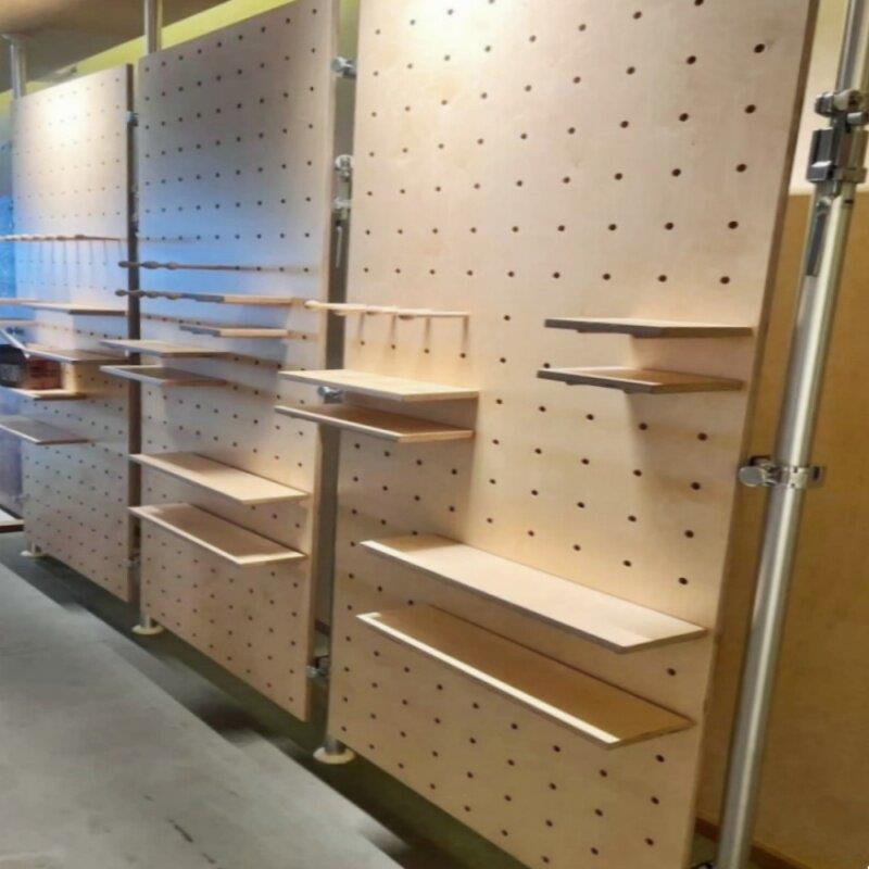 Industrial style marine board sideboard hole board screen partition storage rack decorative storage rack overhead display rack