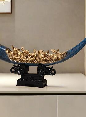 八骏马到功成乔迁礼物摆件电视柜桌面餐柜玄关工艺礼品摆饰大象装