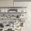 Hardware hole board bookshelf girl desk bookcase vertical floor display integrated student desk storage rack