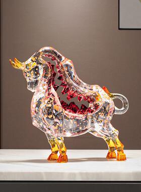 牛气冲天摆件家居客厅电视柜酒柜装饰品办公室桌面牛摆设礼品茶几