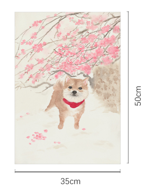 【新品上新】新锐国潮艺术家黄峰霞《踏雪春梅》萌宠系列限量版画