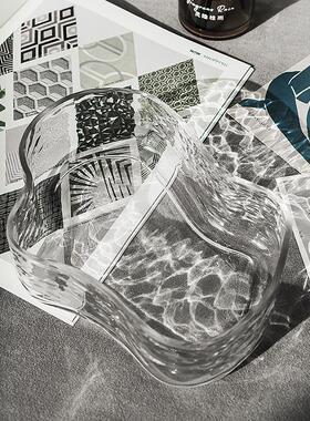 欧式玻璃家居首饰盘 甜品台摆件装饰展示架收纳盘 水果盘香薰托