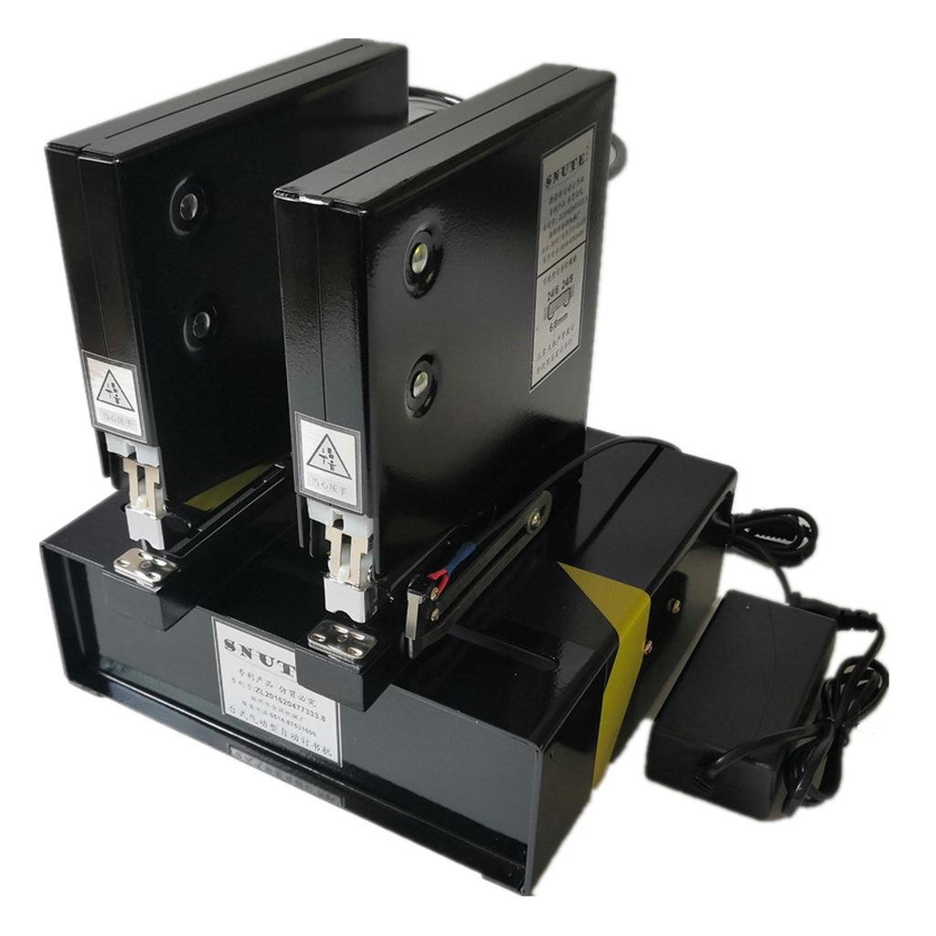 Double-head pneumatic chuck hanging tag bubble shell automatic stapler