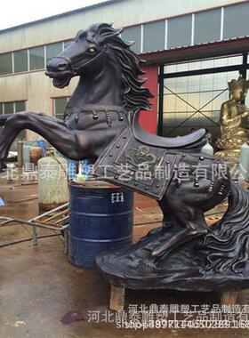 铸造铜马雕塑 战马铜雕塑工艺品 欧式风格骑马雕塑 铜雕马到成功