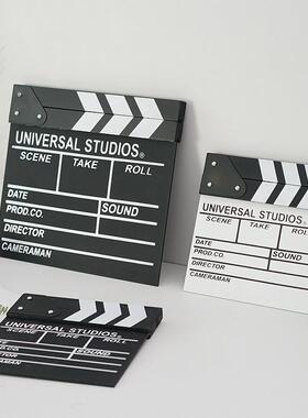 电影打板道具场记板摄影网店拍照创意装饰品摆件拍板导演板木质