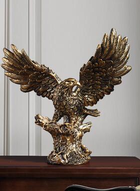 家居创意雄鹰大鹏展翅摆件乔迁客厅办公室装饰摆件树脂工艺品