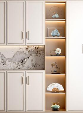 新中式摆件禅意高端客厅酒柜玄关博古架样板间创意家居软装工艺礼