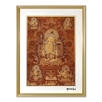 (Framed) Provincial Tang Kaggar Tibetan Nico (Wenshu Bodhisattva) Signature of a limited edition painting