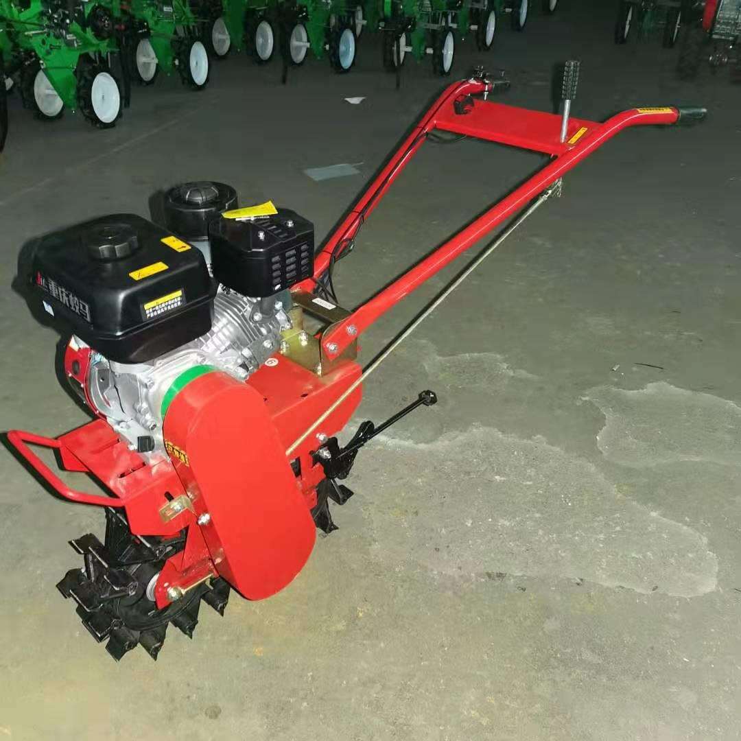 One-wheel plowing micro tillage machine, half plowing trencher, fertilizing and sowing, ground chain track micro tillage machine
