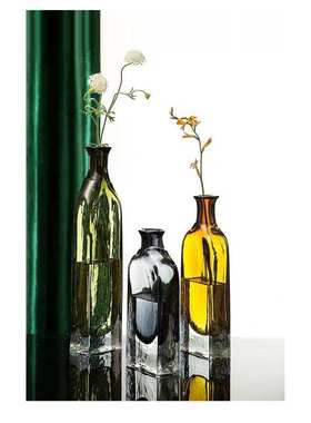 碧轩美式彩色透明花瓶水培玻璃插花器客厅桌面干花创意田园摆件