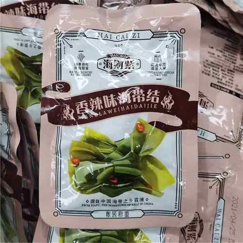 海财紫醋香味海带结香辣味小包装称重500G约11包 - 图0