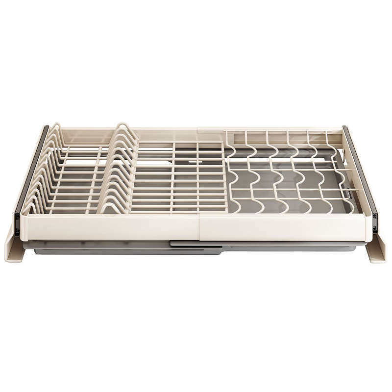 不锈钢抽屉式伸缩拉篮碗碟架 免打孔厨房橱柜抽拉碗碟收纳沥水架,淘宝优惠券,粉丝福利购,淘宝优惠卷