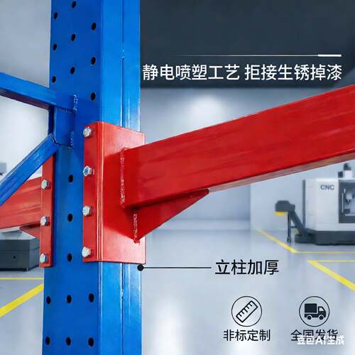 重型管材货架单双面悬臂货架大型板材五金钢管铝材存放架托臂仓库 - 图3