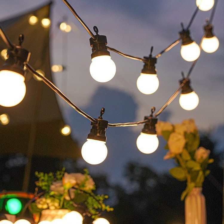 太阳能LED圆球灯串帐篷露营庭院花园装饰灯氛围温馨跑马球泡灯串 - 图3