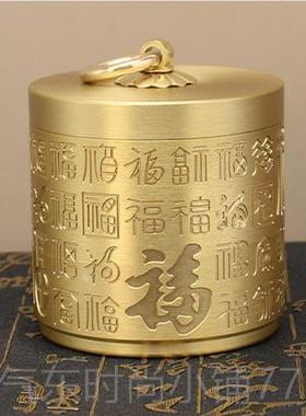 高档雕烟缸黄铜家礼居办公室带盖车刻载烟灰缸摆件送礼品缸车用烟