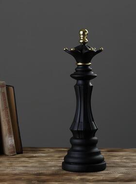 创意国际象棋家居电视柜酒柜玄关装饰摆设皇后国王马象棋摆件礼品