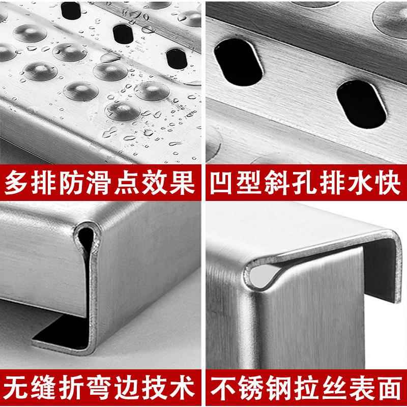 广东厨房304不锈钢地沟盖板 下水道201雨水篦子 食堂防滑水沟盖板 - 图1