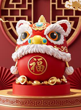 醒狮摆件2026新款存钱罐马年客厅高级感装饰文创本命年新年礼物