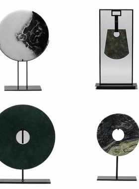 新中式创意性铁艺摆件感小众客厅电视柜玄关居家办公室软装饰物品