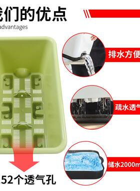 欧林泽花盆种菜盆家用简约阳台种菜盆楼顶种菜专用盆自吸水特大号