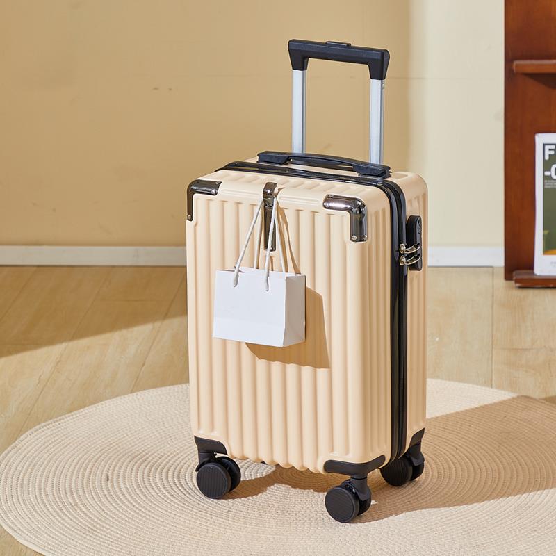 New 18-inch small password suitcase for men and women, lightweight leather suitcase, universal wheel trolley case, cute