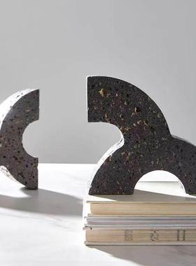 样现HAW部代新中式天书然大理石书档家居软装板间书房书柜靠售楼