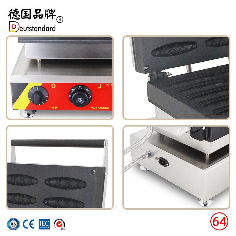 Commercial waffle machine, electric pan, hot dog stick machine, multi-purpose replaceable plate grilled sausage electric oven, ten-hole hot dog stick machine