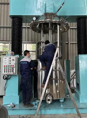 300L三轴混合搅拌机分散混合搅拌机龙门式三轴行星搅拌设备变频