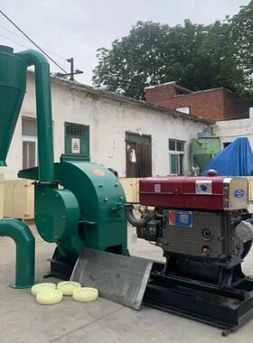 1200型饲料秸秆粉碎机沙克龙花生秧粉糠机无尘集料打糠机