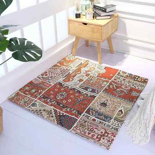 高档垫正方地形毯电脑转椅垫化妆凳地毯子家用脚吊篮书桌椅地椅毯 - 图0