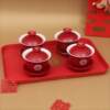 Wedding supplies festive tea cup wedding gift change wedding cup dowry tea set supplies pair of bowls