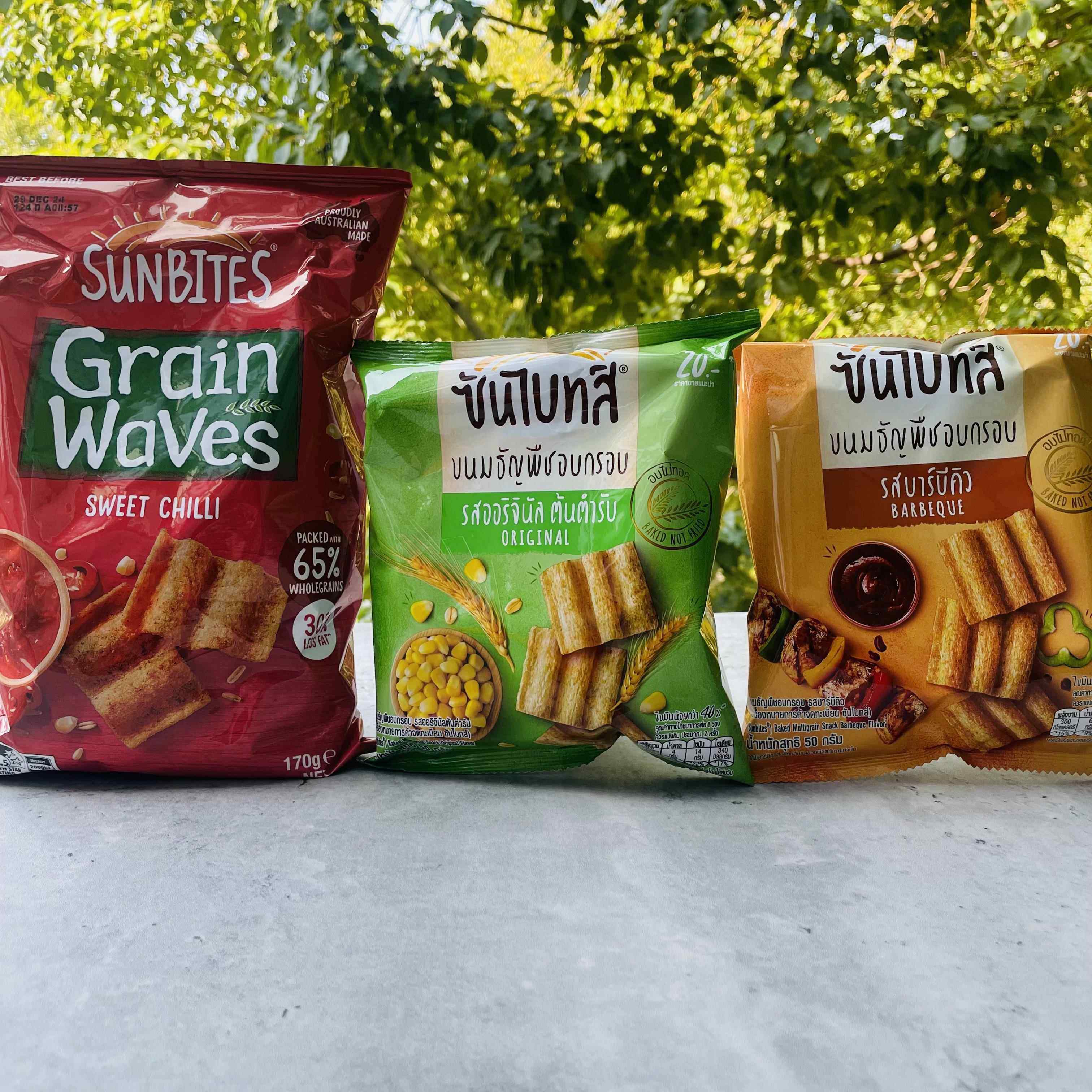 SUNBITES Grain Waves sweet chilli澳大利亚甜辣味波浪形谷物片 - 图0