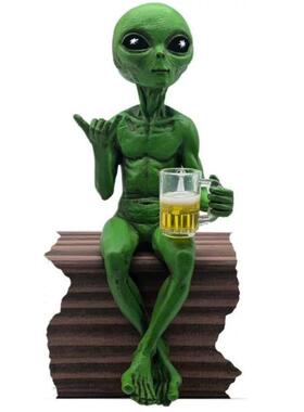 树脂外星人户外侏儒花园雕像摆件装饰