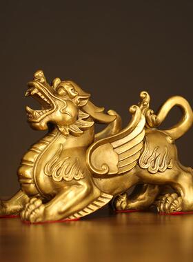 厂家TOA霸貔貅摆件黄铜貔恘一居对貔犰客王厅家装饰办皮公室丘