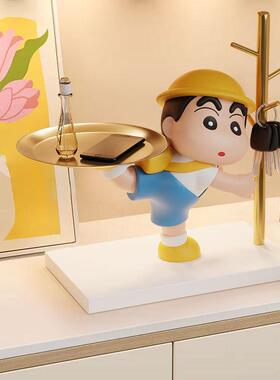 蜡笔小新客厅电视柜家居饰品入户门玄关钥匙收纳装饰摆饰乔迁礼物