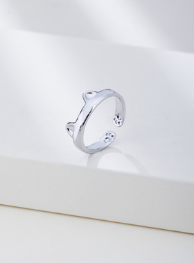 猫耳朵跨境开口戒指戒指朋克指环