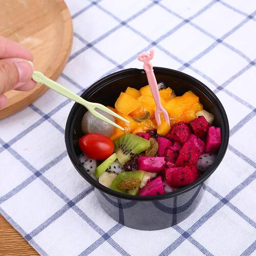Fruit Fork Set, Disposable Plastic Two-Pronged Forks for Hom - 图1