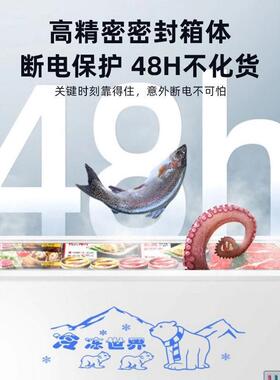 冷冻柜商用卧式冰柜大容量餐馆冷藏双温家用强冷速冻鲜肉冷柜