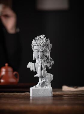 禅佛魔茶宠物装饰鱼缸景观微景观释迦牟尼佛像桌面装饰