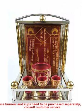 不锈钢镀金砖镶嵌天冠福门地财神定福灶君门官方福神标志