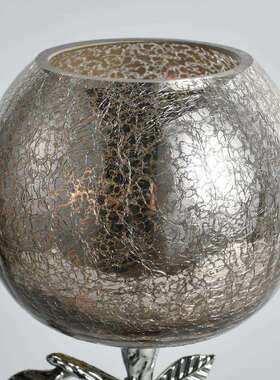 现代简RZ9070约不锈合金发财树桌烛台摆件样板婚间餐餐边柜庆布钢