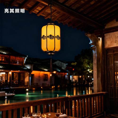 中式户外仿古灯笼风室外庭院宫廷凉亭连廊别墅大门口吊灯 - 图2