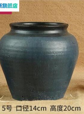 ,陶土罐粗陶坛子陶罐花瓶插花粗陶花瓶禅意古朴室外多肉花盆覆古