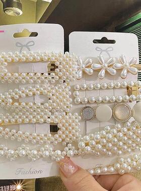 .Pearl hair accessories clips hairclips Women pin Barrettes