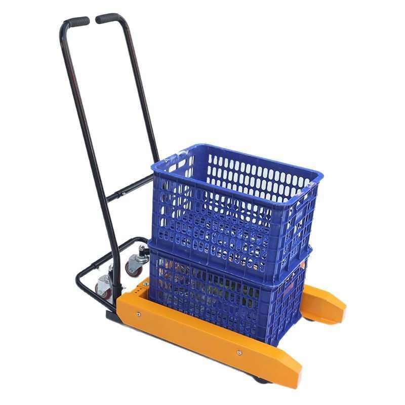 周转箱搬运车手动鸡蛋塑料筐小推叉车塑料升降车蔬菜水产超市专用,淘宝优惠券,粉丝福利购,淘宝优惠卷