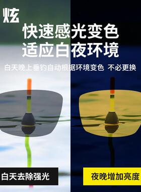 钓鱼眼镜看漂专用偏光镜看水底男款开车日夜两用变色太阳眼镜夜视